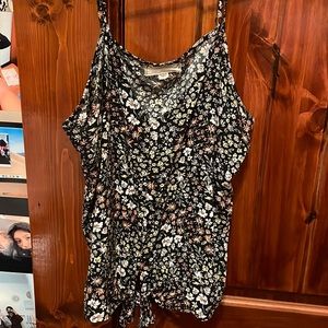 Floral tank top. Size large